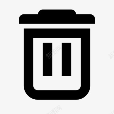 垃圾删除图标删除2px图标