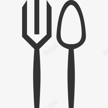 餐具叉勺A图标