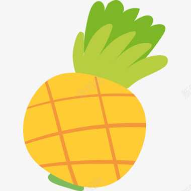 水彩菠萝菠萝图标