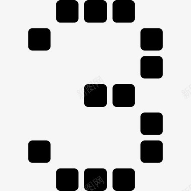胶片字体数字3图标