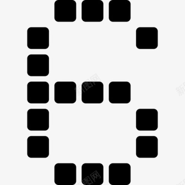 胶片字体数字6图标