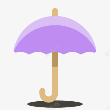 紫色雨伞图标