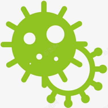 棕色病毒病毒图标