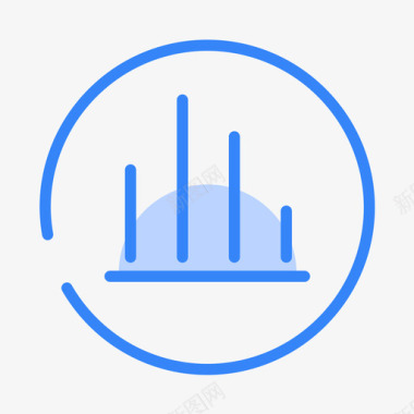 多色图标图表柱状图标