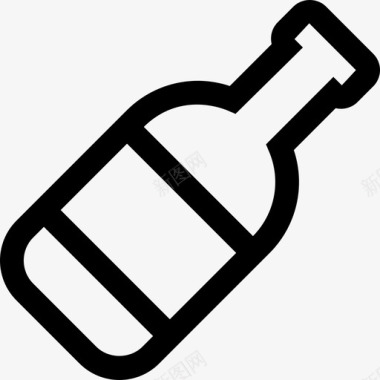简约手绘winebottle图标