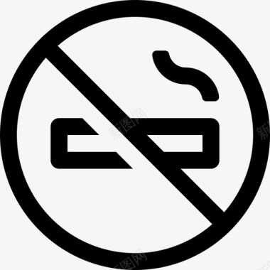 手绘简约房子smokingban图标