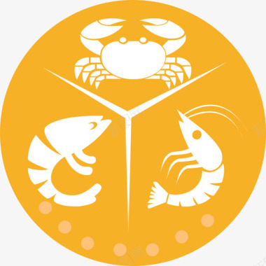 党徽标志素材鱼虾蟹图标