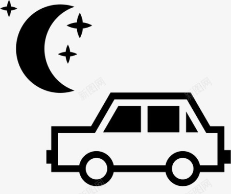 深夜驾驶图标