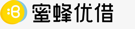 标志图标标贴蜜蜂优借专办logoRGB横向图标