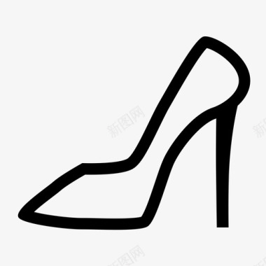 服饰女鞋线性图标