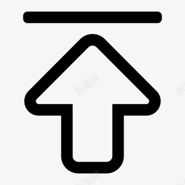 简约手绘arrowalttotop图标