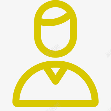 黄黑色用户黄图标