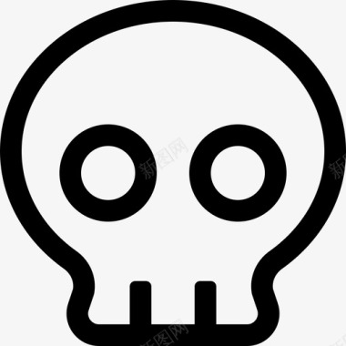 手绘简约房子skull图标