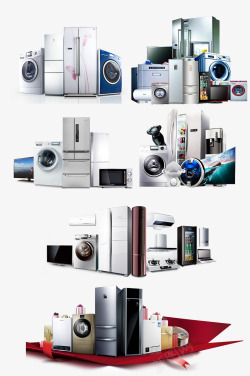 家电冰箱洗衣机卖场素材