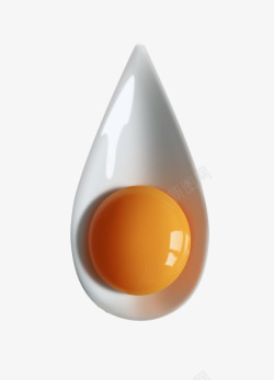 蛋黄鸭蛋黄鸡蛋黄透明底素材