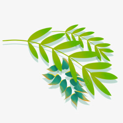 绿色植物点缀装饰组合素材