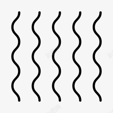 水波浪图案曲线几何图案图标