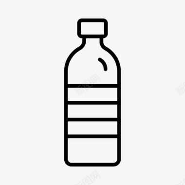 黄色饮料瓶水瓶瓶子饮料瓶图标