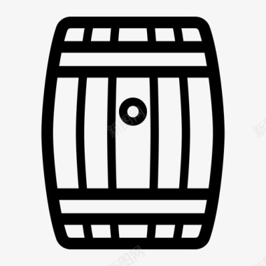 酒桶木桶木制图标