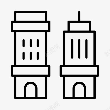 单元公寓大楼住宅图标