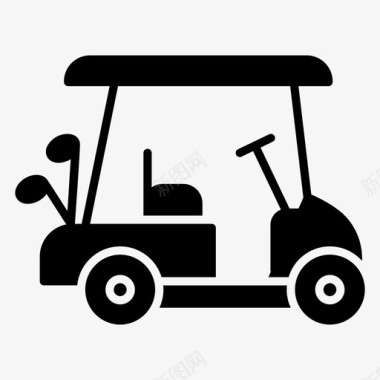 高尔夫球高尔夫球车沙丘车电动高尔夫球图标