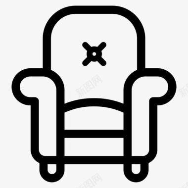 采购产品休闲椅休闲椅扶手椅图标