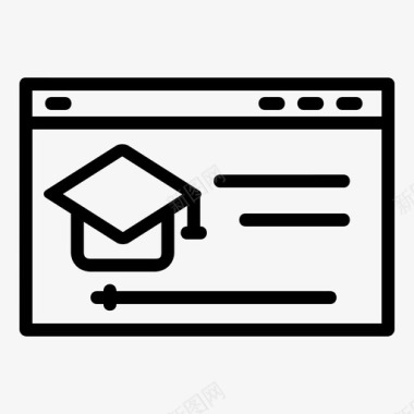 在线教育课程学习图标
