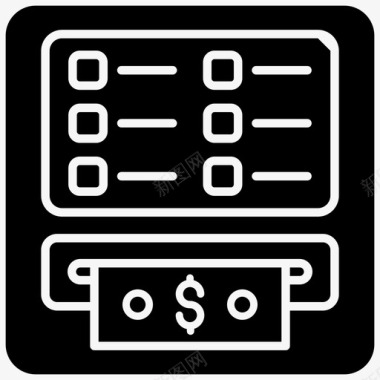 atm和区块链取款机atm取款机和取款机图标