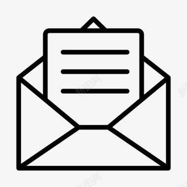 ICON公开电子邮件公开信科学图标