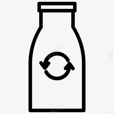 回收利用瓶再生瓶生态能源图标