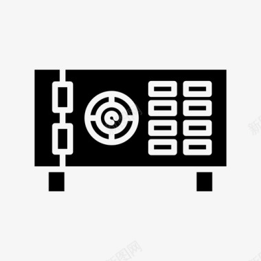 彩绘储物柜保险箱储物柜保安图标