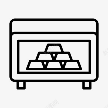 新华保险标志保险箱金融黄金图标