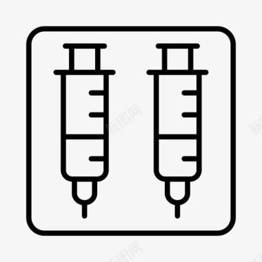 流行泡沫注射流行病免疫图标