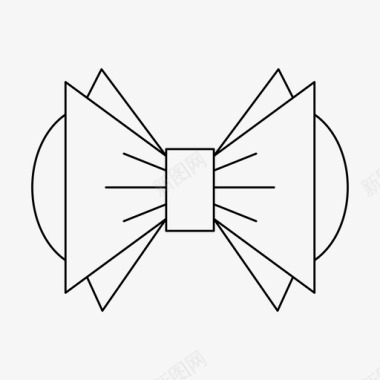 康乃馨丝带领结时装丝带图标