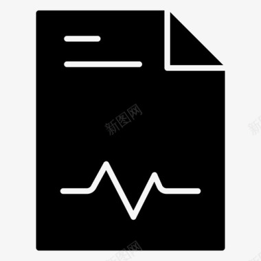 心电图ecg报告心脏报告心电图图标
