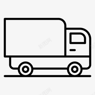 送货卡车货运卡车送货货物送货服务图标