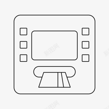 柜员机取款atm金融机器图标