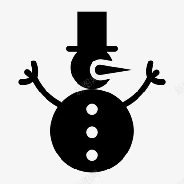 冬天的雪人雪人天气预报天气图标