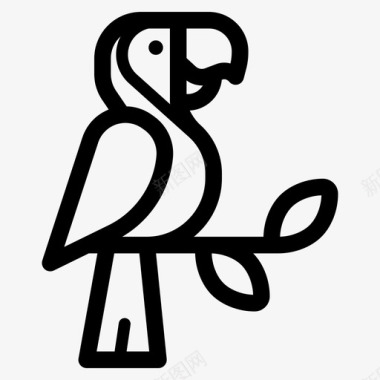 鹦鹉动物鸟图标