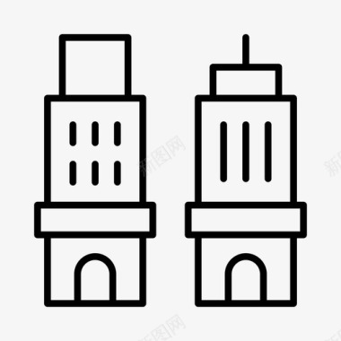 单位建筑物公寓城市图标