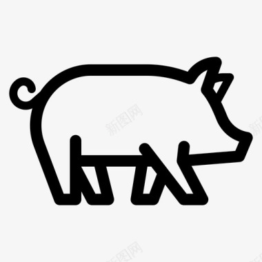 猪动物仔猪图标