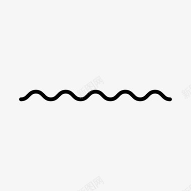 波浪边元素波浪线线条形状图标