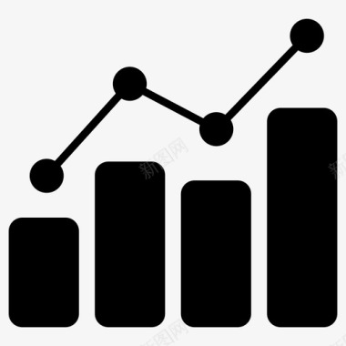 增长趋势图业务增长财务分析图标