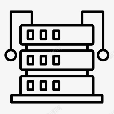 数据存储超级计算机数据存储数据机架图标