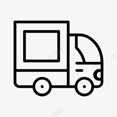 送货卡车卡车送货运输图标
