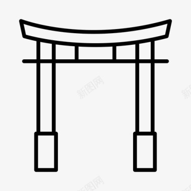 亚洲拱门中国文化图标