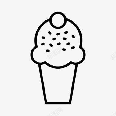冰淇淋美食甜点图标