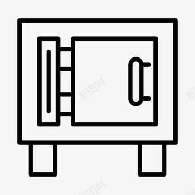 仓库分发保险箱财务安保图标