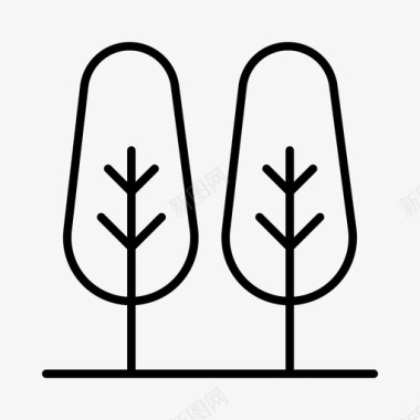 松树松树意大利植物图标