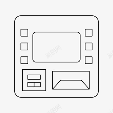 柜员机取款atm金融机器图标